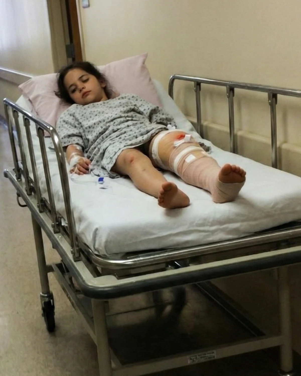 Filha da Mirian no hospital